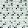 Мозаика Crystal white рельеф. чип 15мм на сетке ПВХ