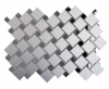 Мозаика зеркальная Серебро матовое + Графит См70Г30 ДСТ  2,5х2,5 и 1,2х1,2