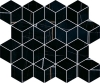 Декор Греппи черный мозаичный T017\14026 
